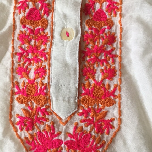 Calypso Girls Cotton voile embroidered top sz10 - Picture 4 of 5